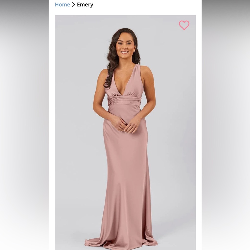 Kennedy Blue NWT Emery Dress Dusty Rose size 4 💖 Wedding Bridesmaid Formal Gown